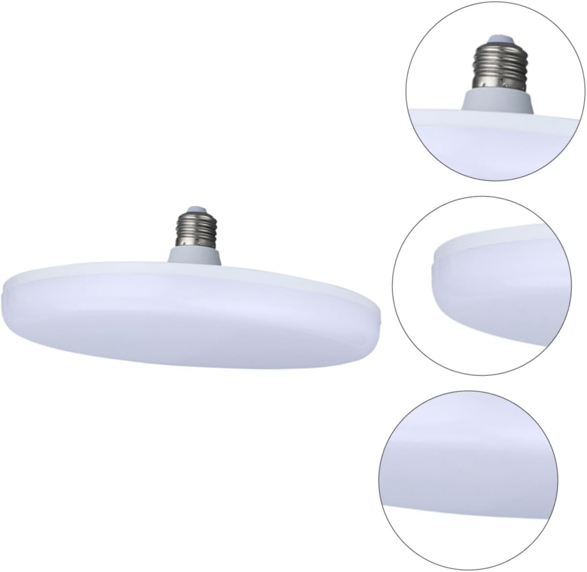 Housoutil Lámpara de techo blanca con platillo volador, lámpara de techo plana, lámpara colgante, farol, luces colgantes blancas, lámpara redonda,