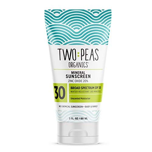 Two Peas Organics – Loción de protección solar orgánica totalmente natural – Seguro para arrecifes de coral – Apto para bebés, niños y familias –