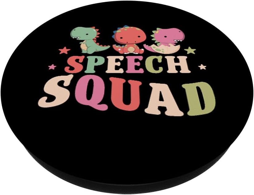 Speech Squad Cute Dinosaur Speech Therapy Pathologist PopSockets Standard PopGrip