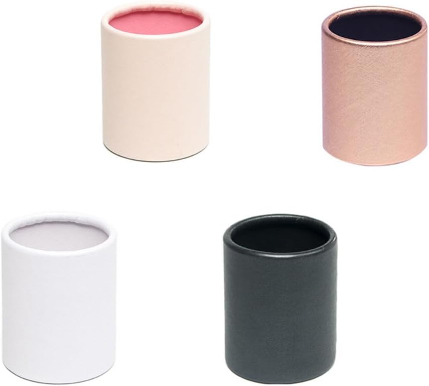 EXCEART Organizador con tapa 4pcs Cilindro de cartón, Caja de papel de flor de embalaje cilíndrico, Tubos de cartón Kraft, Cajas de regalo redondas
