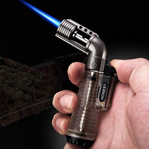 Micro antorcha de arco encendedor de mano recargable de butano con llama ajustable, pistola de llama de metal de soldadura de gas (gas butano no