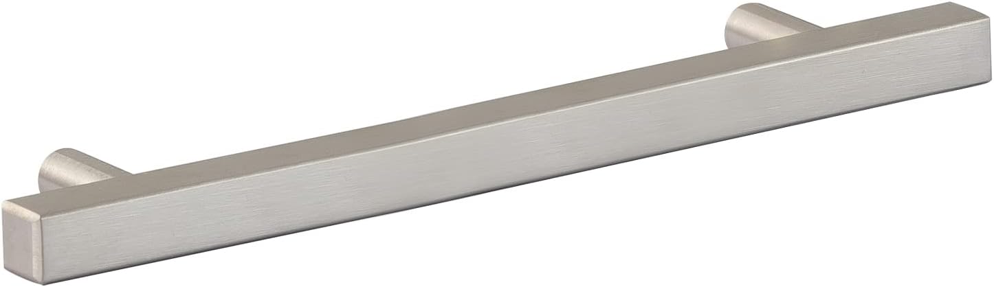 Utopia Alley Oslo – Tirador decorativo para armarios y cajones, acabado de níquel cepillado, manija de metal para cajones, 5.0 pulgadas de centro a