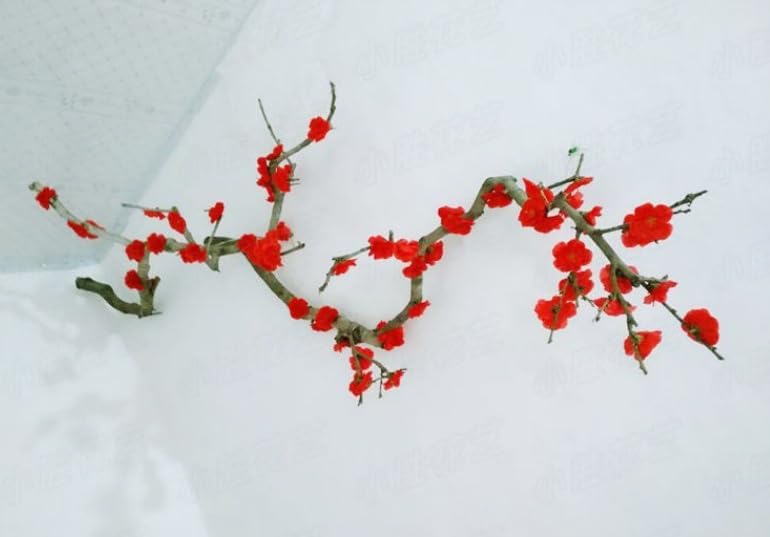 100 cabezas de flores de cerezo artificiales de seda para primavera, flor de ciruelo falso, relleno de jarrón, ramilletes para decoración de boda,