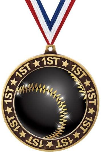 2.75″ Premio de la Medalla de Sombra de Béisbol del 1er Lugar, Medalla de Trofeo de Oro