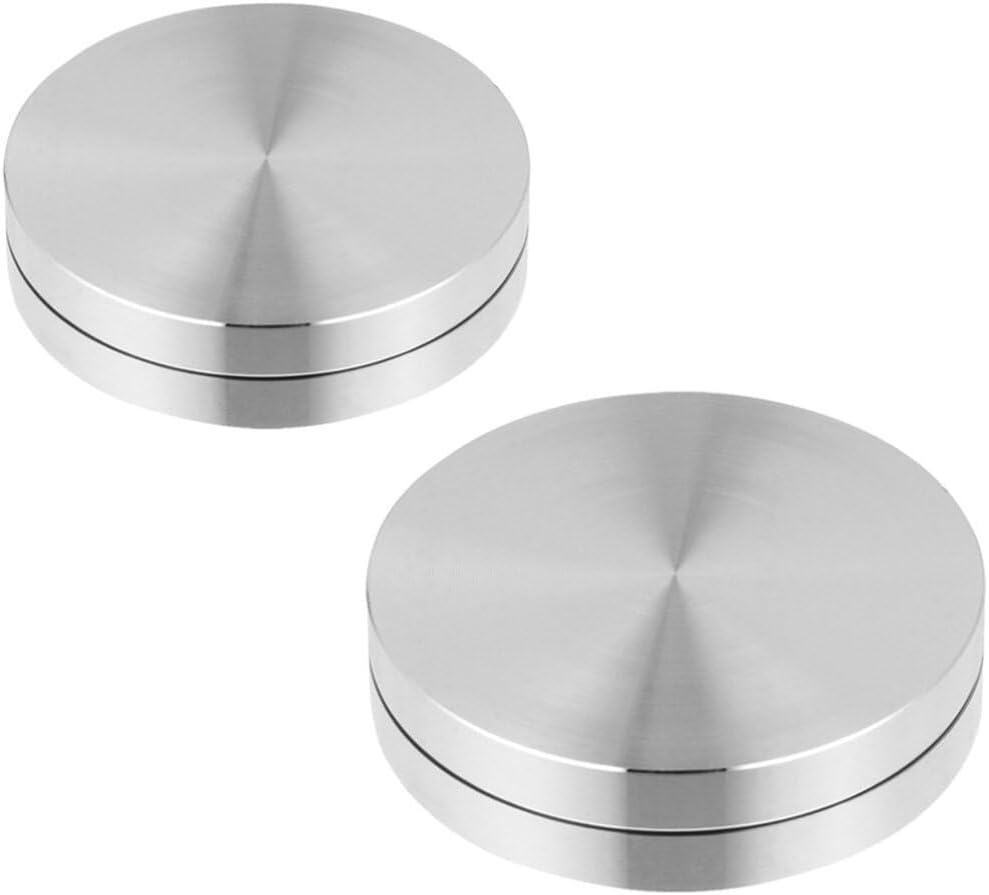 EXCEART Base giratoria de 2 piezas para girar el rodamiento del marco de la tabla de aleación de aluminio