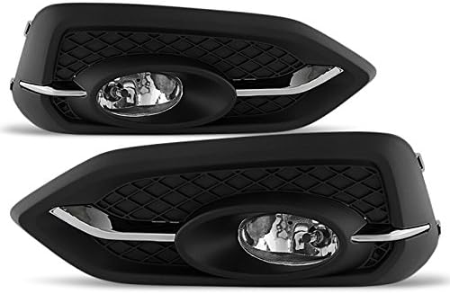 AKKON – Para Honda Civic 2DR Coupe 2014 2015 lente transparente parachoques conducción niebla luz con interruptor + bombillas