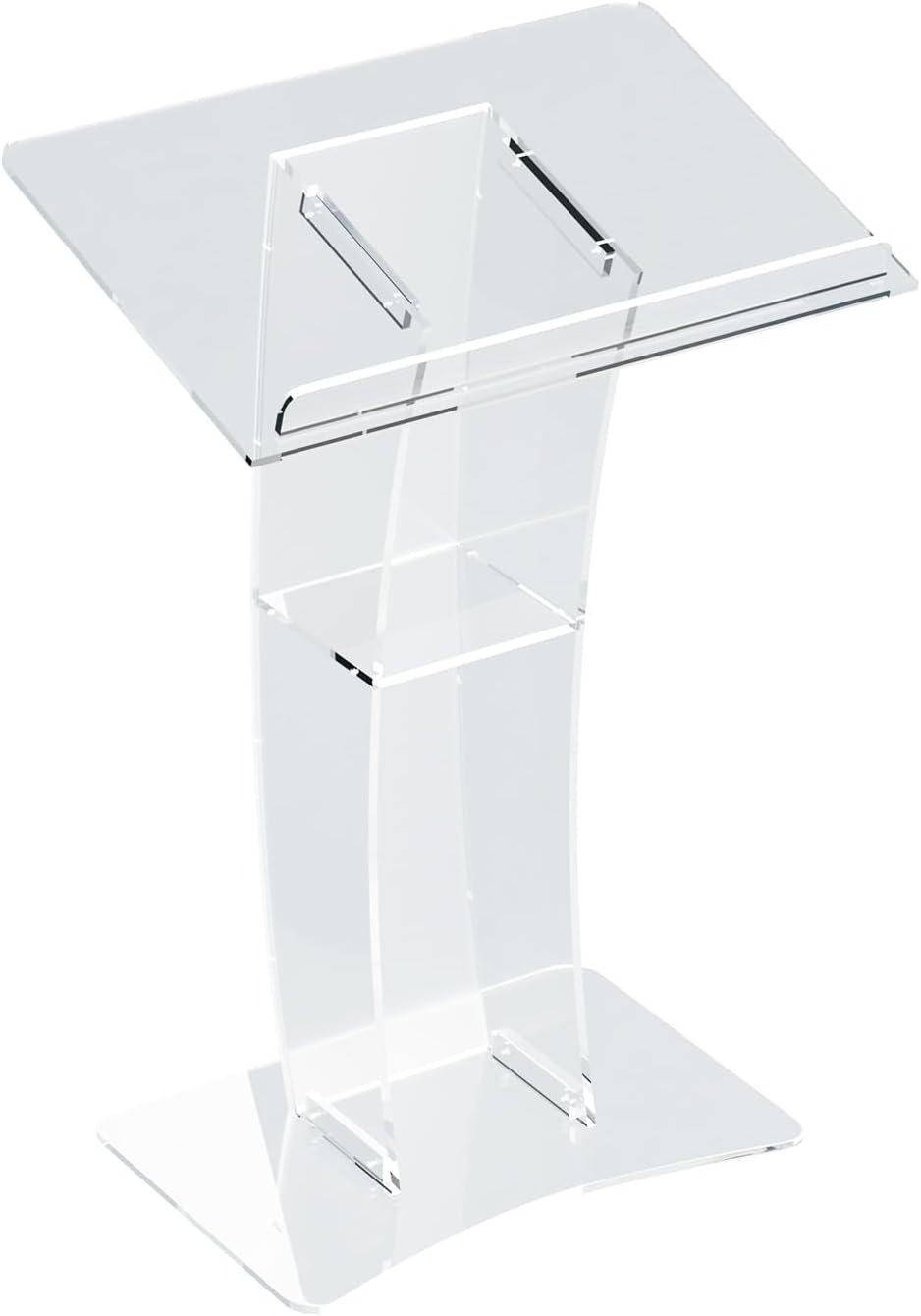 DHBREK Podio acrílico transparente, nuevo soporte de podio acrílico, podio de plexiglás acrílico transparente, atriles y púlpitos modernos para