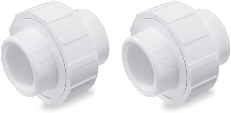 WU-1250-S – Instalación de tubería de PVC, unión deslizante de 1-14 pulgadas, Schedule 40, junta tórica EPDM, blanco, 1-14 pulgadas (paquete de 2)
