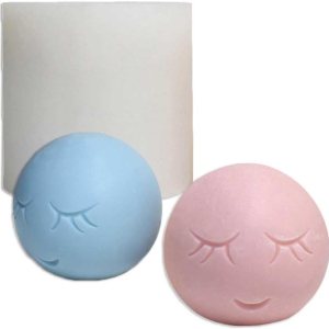 Moldes de silicona con forma de bola sonriente para hacer velas, resina, velas de aromaterapia, jabón de cera hecho a mano, decoración del hogar, Moldes de silicona con forma de bola sonriente para hacer velas, resina, velas de aromaterapia, jabón de cera hecho a mano, decoración del hogar,