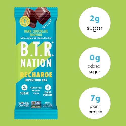 B.T.R. Bar Superfood – Barras de proteína cetogénica, proteína vegana a base de plantas, alimentos bajos en carbohidratos, bajas en calorías, sin