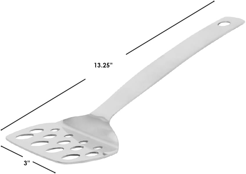 Home Basics Espátula ranurada Aster de acero inoxidable, tamaño único, plateado
