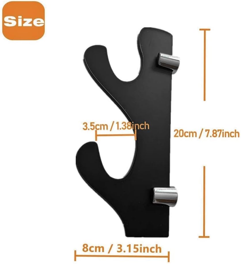 Acrylic Wall Mount Two Layer Sword Stand Display Stand,Lightsaber Holder Sword Stand Sword Holder,Black