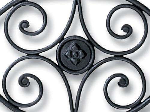 Salvamanteles de hierro forjado para estufa de leña, color negro