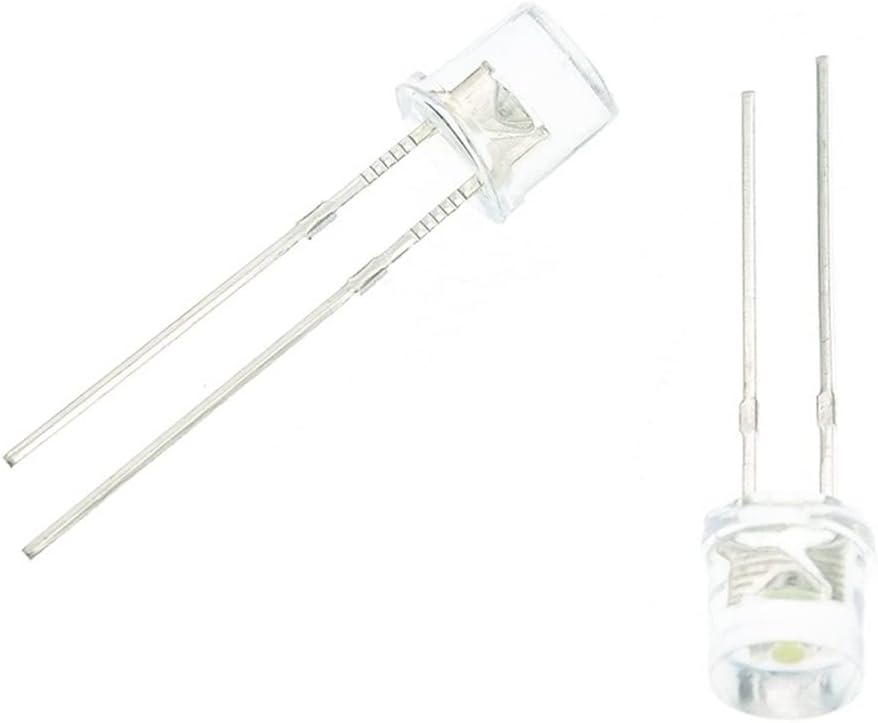 100pcs Min 5mm Flat Top White Red Pink Yellow Blue Wide Angle Light Lamp Diode LED Ultra Bright Bulbs Emitting Diode F5 5mm Lamp Crystal diodes