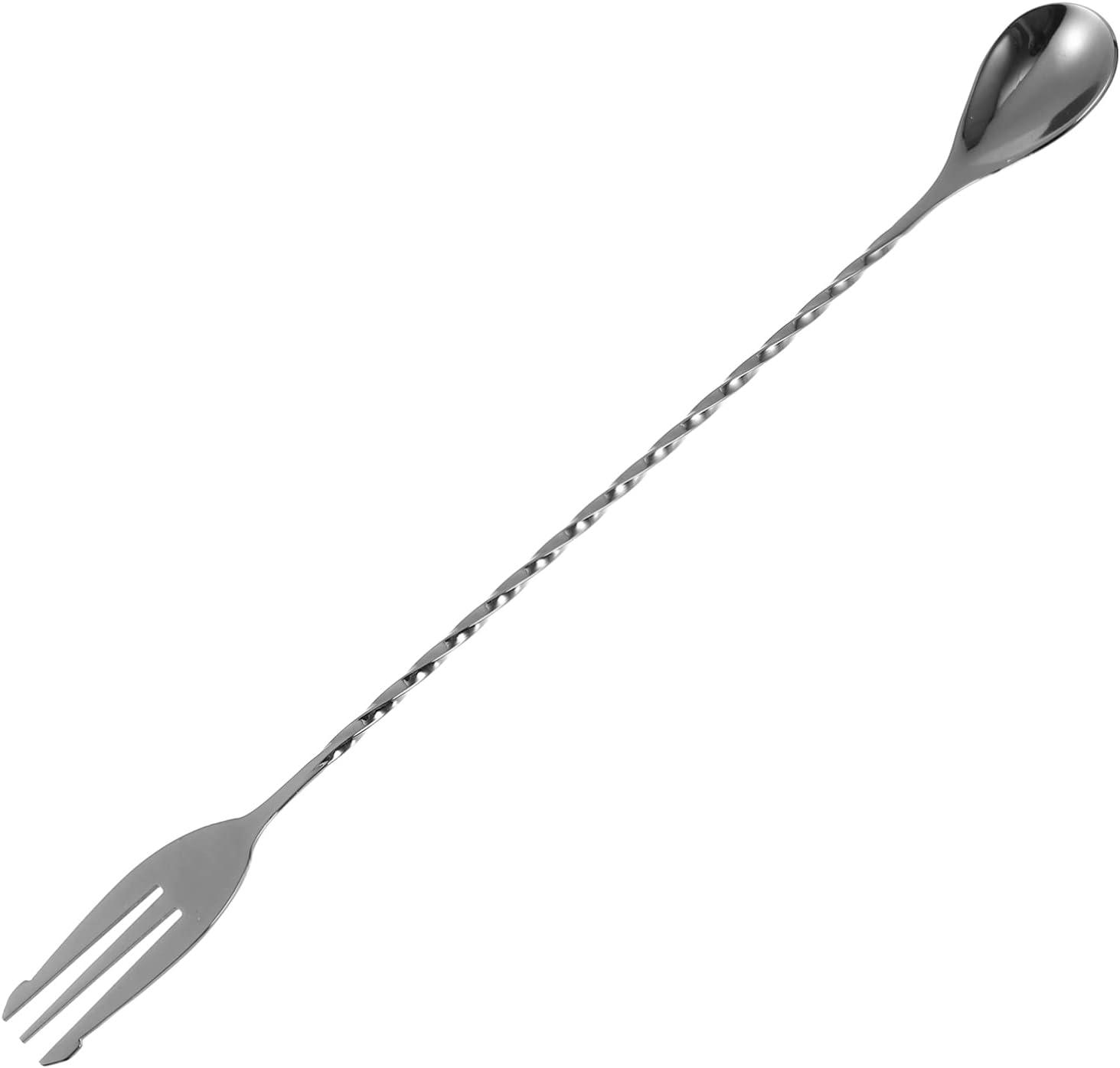 4pcs Mixing Spoon Ice Cream Spoon Metal Spoon Bar Cocktail Spoon Bar Mixing Stick Beverage Stirrers Handle Mixing Cocktail Shaker Spoon Bar Spoon