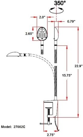 Luz de mapa de cuello de cisne – Lámpara LED blanca fría (5000 K) para aplicaciones de automóvil, camión, barco, RV y aviones