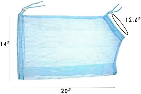 Bolsas de malla de ducha de poliéster multifuncional ajustable para gatos (azul)