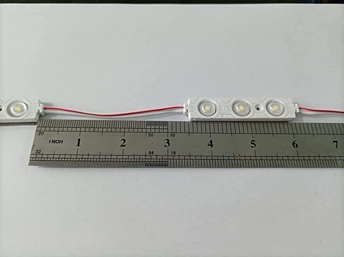 Módulo LED DC12V blanco día 6000K 6500K 1.32W módulo de luz para letreros de publicidad de letras con cinta adhesiva en la parte trasera (paquete de