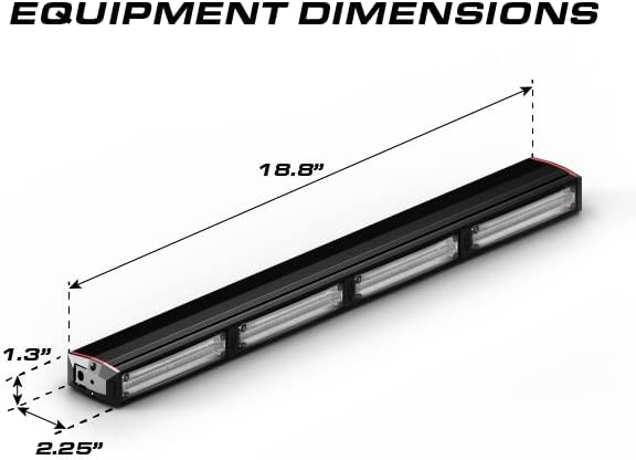 Feniex Quantum (ámbar, rojo, azul, blanco) – Barra de luz programable (cuádruple color desbloqueado, 400)