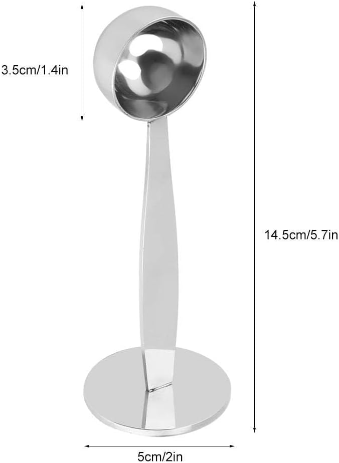 Coffer Tamper – Cuchara de acero inoxidable 2 en 1, cuchara de café multifuncional, cuchara medidora para expreso, cuchara medidora para recoger y