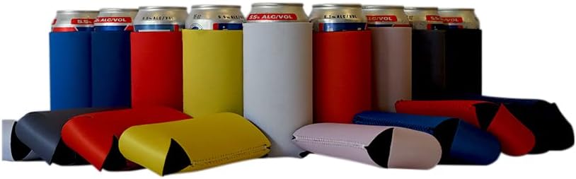 Paquete de 2 latas de neopreno en blanco de 16 onzas de alto, 2 unidades de neopreno negro de 16 onzas de alto Coolie, neopreno negro de 16 onzas de