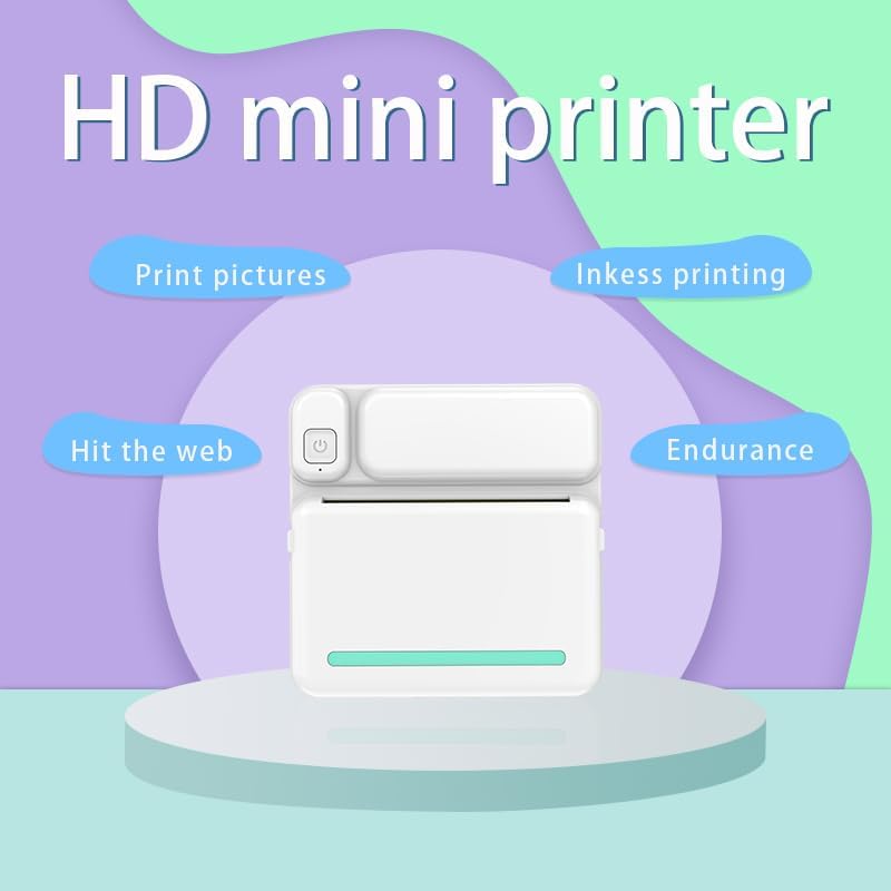 Alert!Mini Printer Pro – Mini impresora adhesiva sin tinta con Bluetooth, tu solución todo en uno para aprender, notas de estudio, diario, diversión