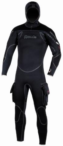 Hollis Nuevo Neotek Semi-Drysuit para hombre con LavaSkin, costuras líquidas, capucha adjunta y una mezcla de neopreno superelástico de 870.236 in