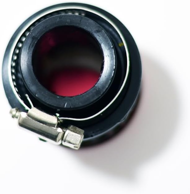 Abrazadera de extremo de goma universal para automóvil de 0.984 in 1 “filtro de aire de admisión con abrazadera ajustable (rojo)