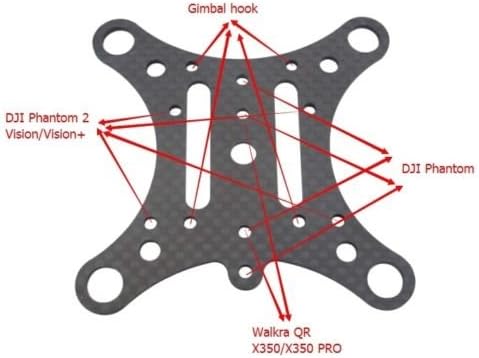 Juego antivibración para Gopro Hero DJI Phantom 2 Vision Plus Walkera Qr X350 PRO