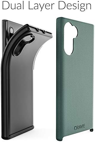 Crave Note 10 Funda, Dual Guard Protection Series Funda para Samsung Galaxy Note 10 – Verde bosque