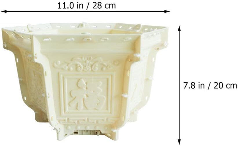 Yardwe Moldes para macetas de hormigón, macetas de orquídeas con forma hexagonal para macetas altas, molde para macetas de bricolaje, molde para