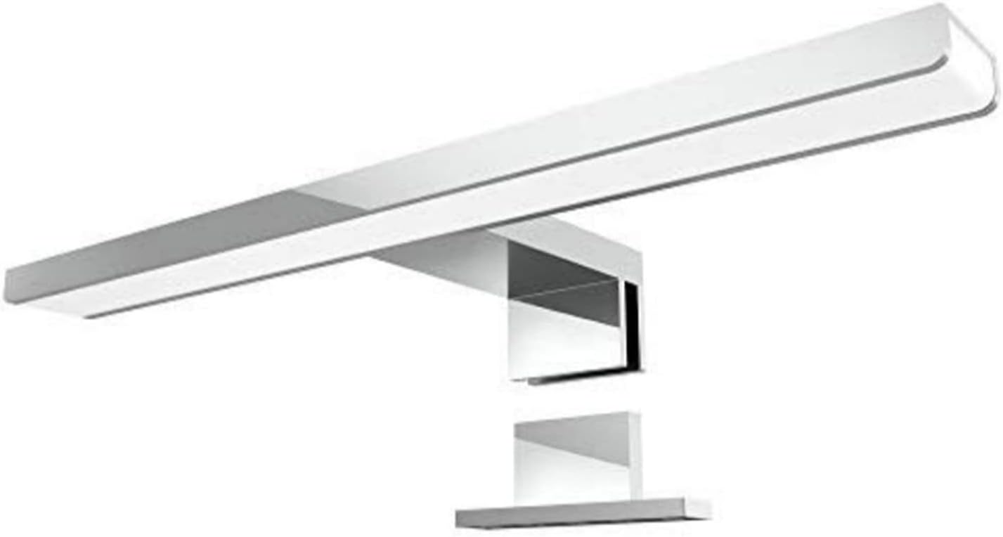 FORTTS Luz LED para armario de baño, 6000 K, luces de espejo de maquillaje, impermeables, luces LED de tocador, lámpara de pared compatible con