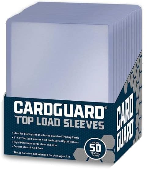 CARDGUARD Fundas para tarjetas CardGuard Top Loader, 50 unidades