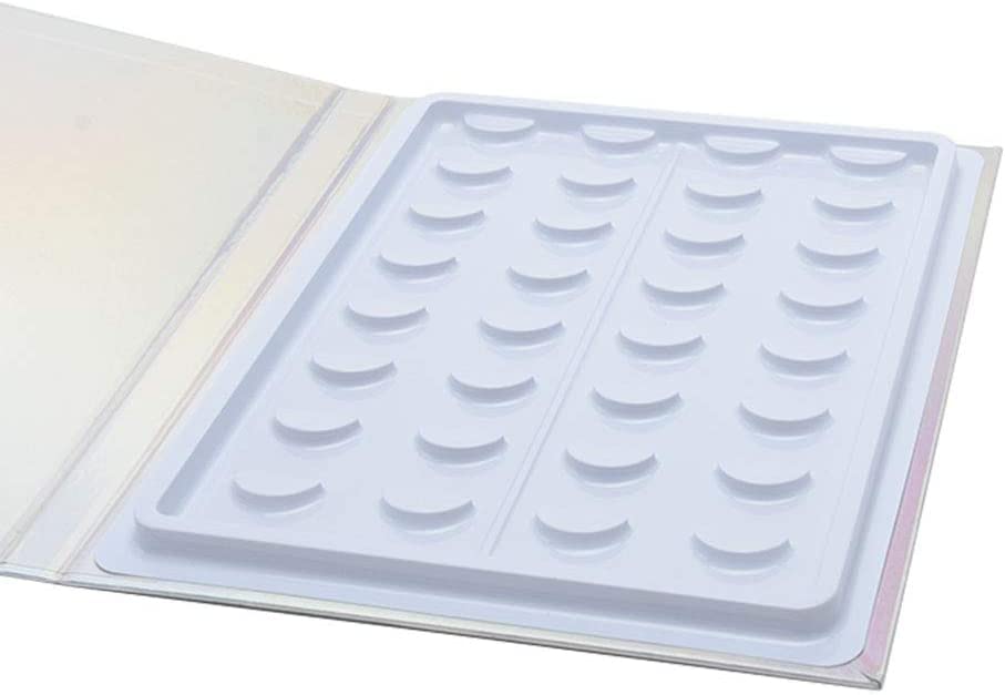 Libro de almacenamiento de pestañas vacío, funda protectora de muestra de pestañas con purpurina, caja de exhibición de pestañas postizas puede
