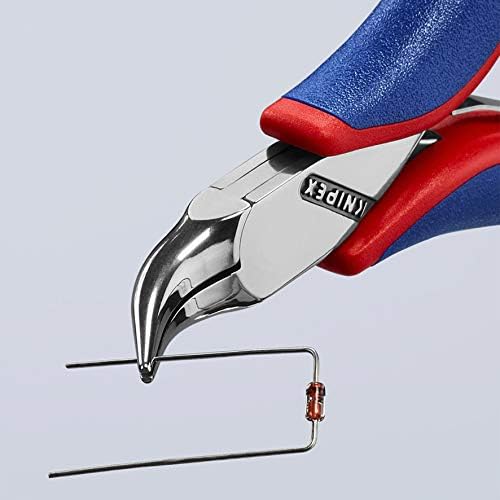 KNIPEX – 35 42 115 Herramientas – Alicates electrónicos, puntas semicirculares, ángulo de 4,5 grados, multicomponente (3542115)