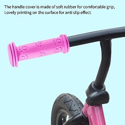 1 par de agarres de bicicleta con diseño de rascador de gato para niños, color rosa, antideslizantes, agarres para manillar de bicicleta,