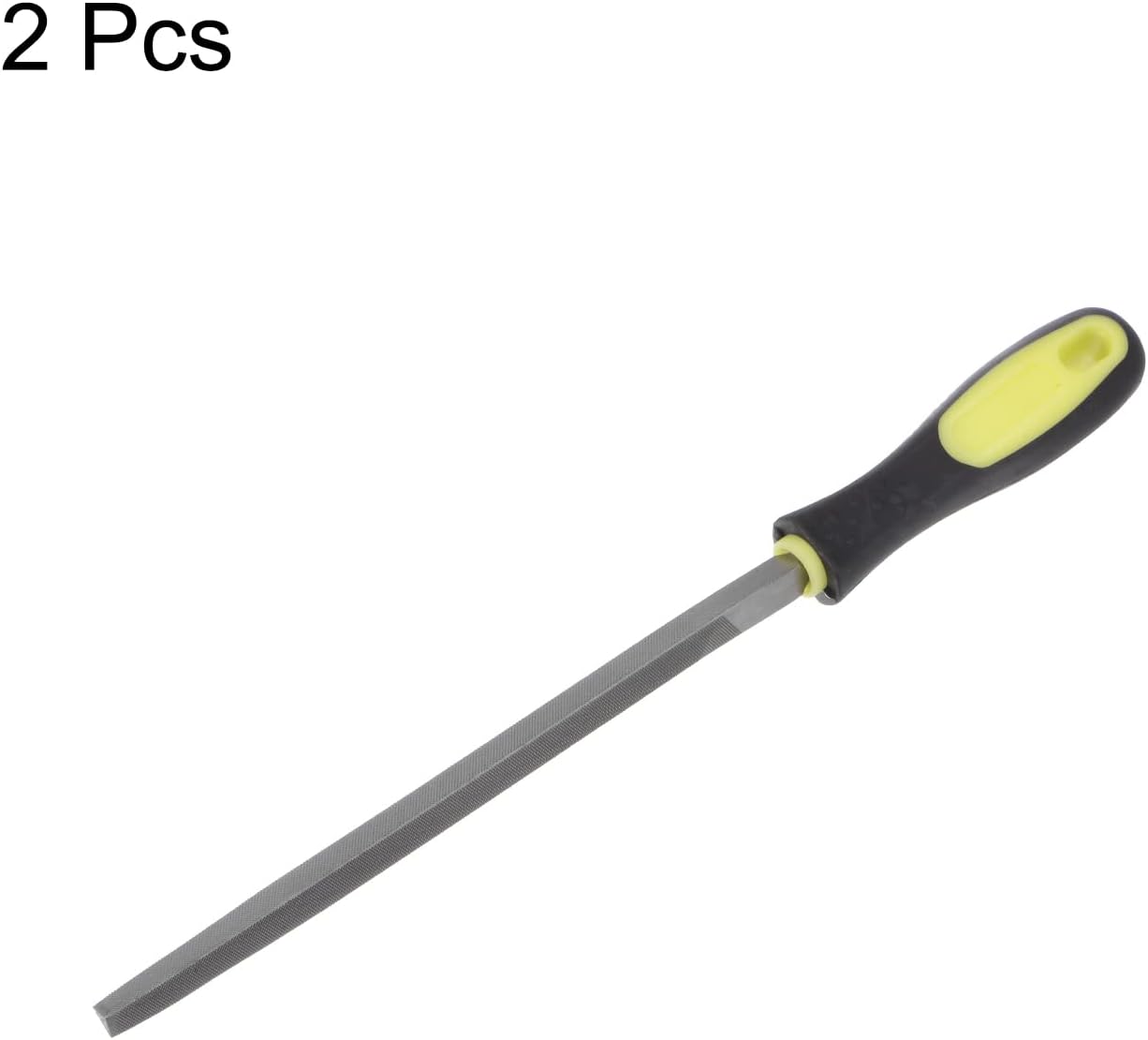 2pcs lima triangular 8″ alto carbono endurecido acero cortado mano raspador con mango de plástico para desbarbar y quitar material
