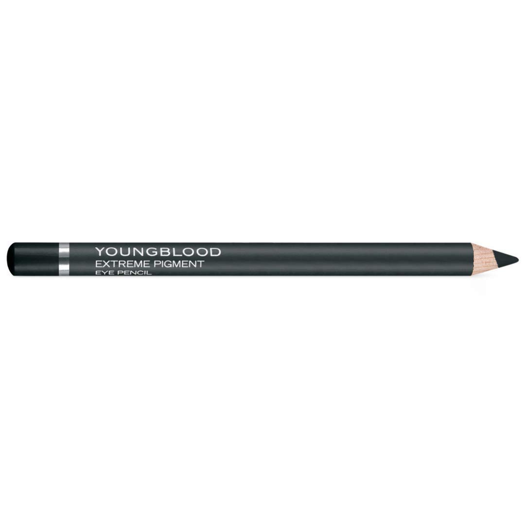 YOUNGBLOOD Lápiz de ojos con pigmento extremo, 0.04 onzas, color negro más negro