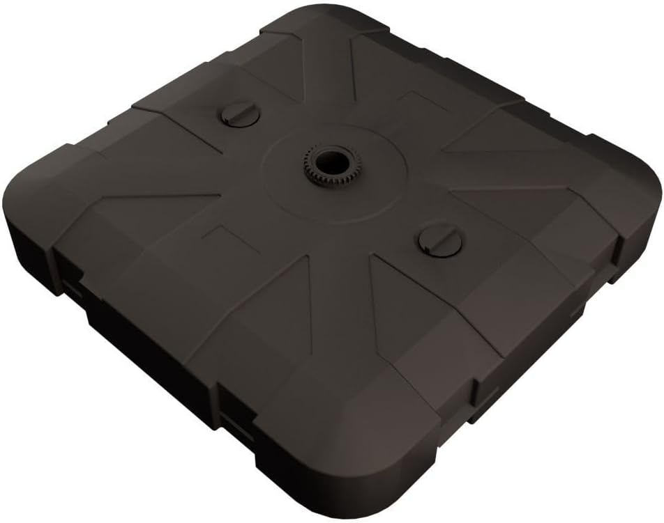 Midtown Umbrellas La base suprema se puede rellenar hasta 400 libras para sombrillas de patio al aire libre con desplazamiento en voladizo – negro