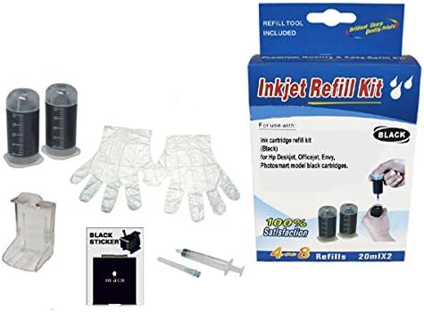 Vivid Colors Kit de recarga de cartuchos de tinta para HP63 HP62 HP62XL HP63XL 64 65 cartuchos de tinta BK y C, M, Y