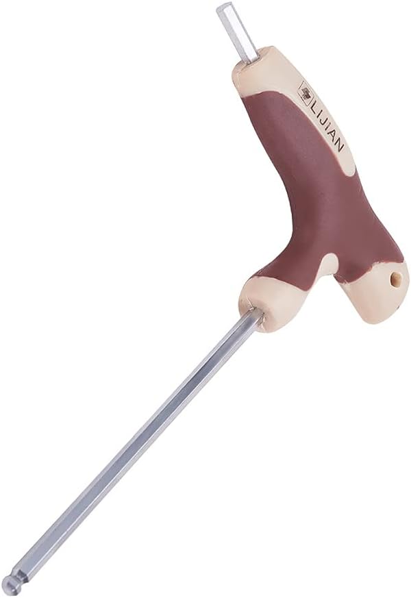 Llaves hexagonales con mango en T, llave hexagonal de brazo largo métrico de 0.157 in, herramienta de mano Allen para kit de reparación de