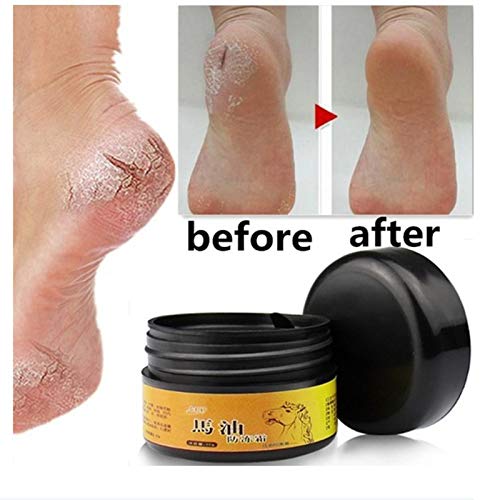 Crema hidratante reparadora de piel con aceite de caballo para pies agrietados y secos ásperos (como se muestra)