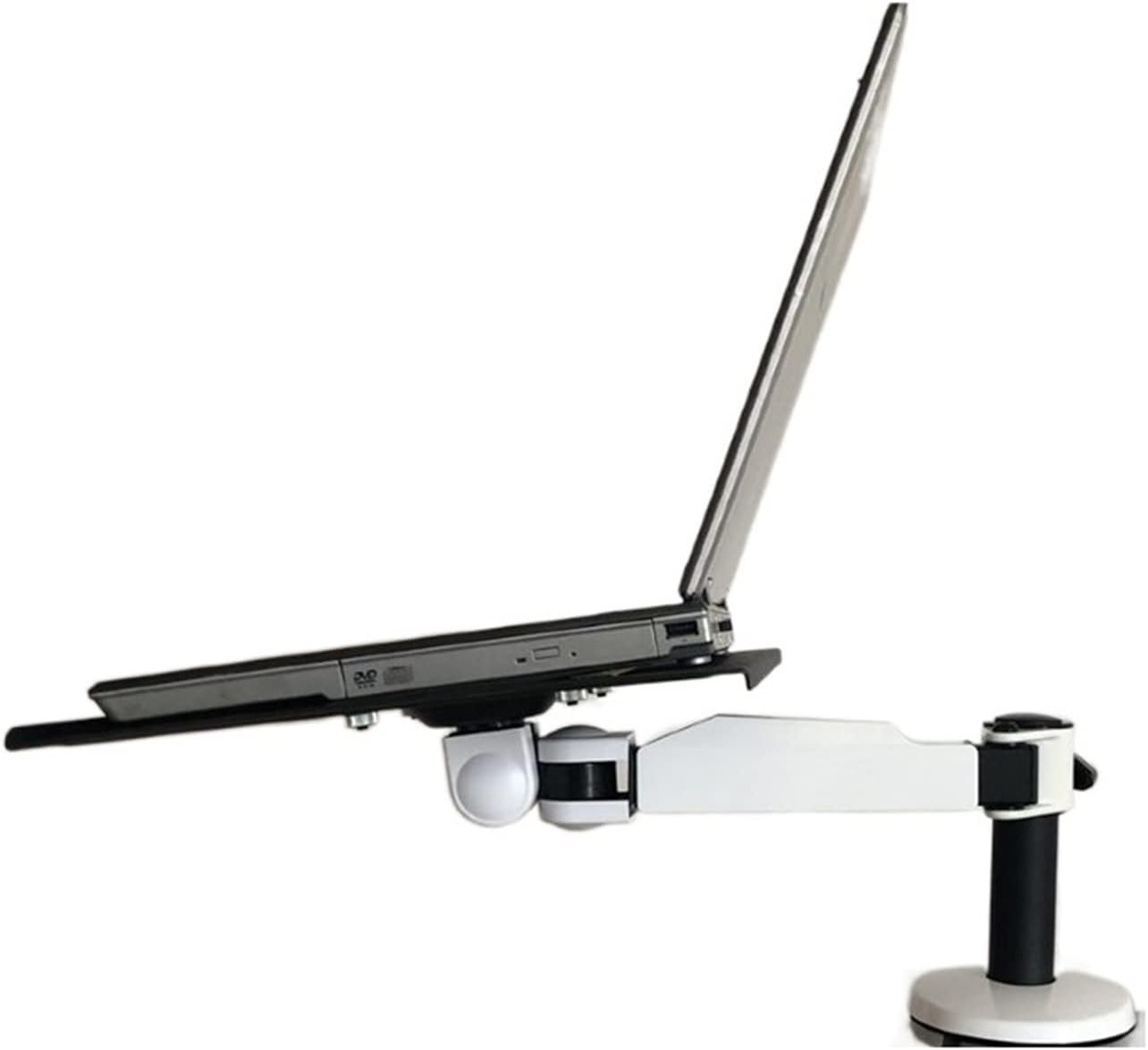 TK501-LP60 Soporte de abrazadera giratoria de movimiento completo Soporte de bandeja de acero para computadora portátil Soporte de escritorio de