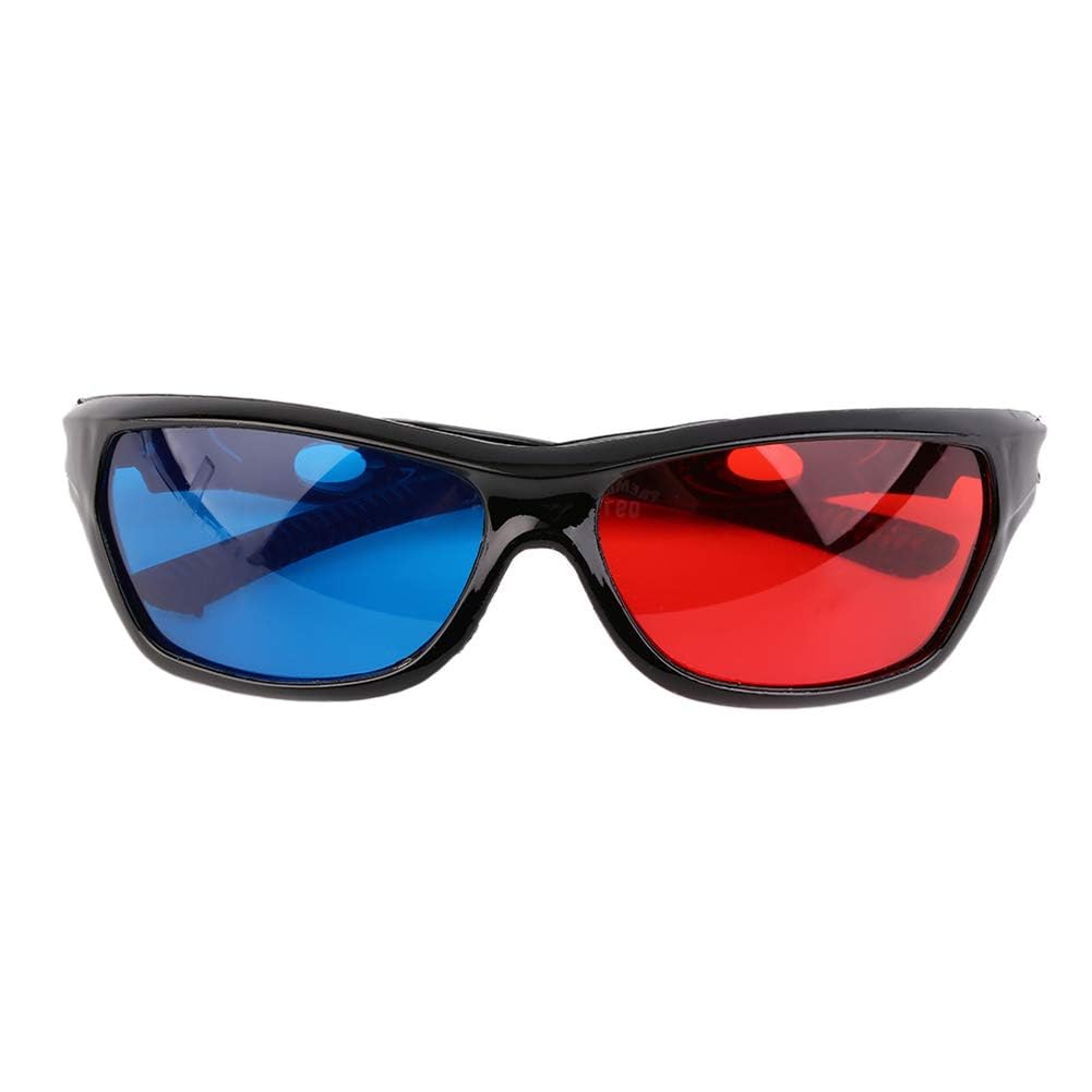1 unids negro adulto marco negro rojo azul gafas 3D para anaglifo dimensional juego de película 3D gafas de visualización