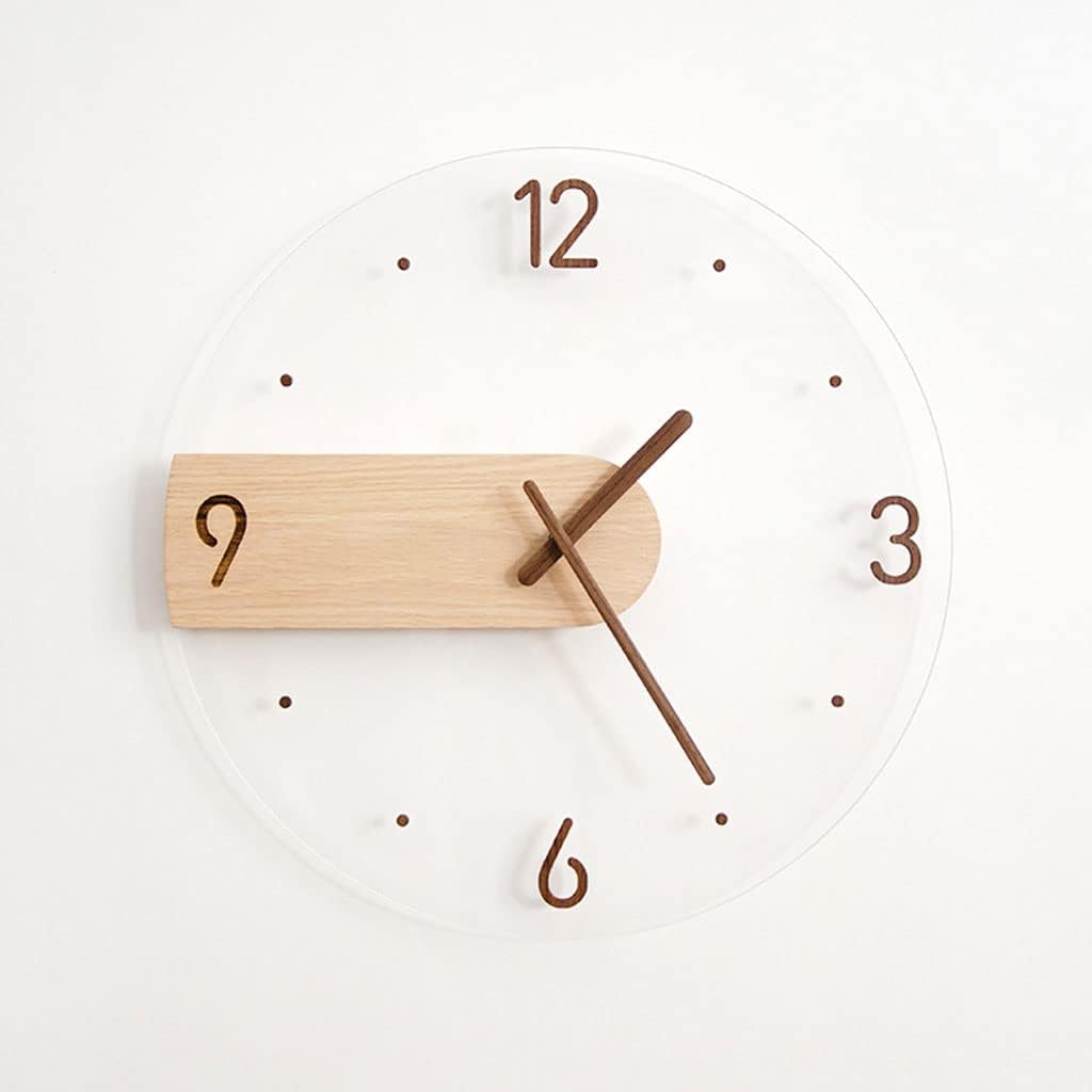 Reloj de pared 16 pulgadas de acrílico transparente reloj de pared para sala de estar, silencioso, grande, decorativo, 3D, transparente, redondo,