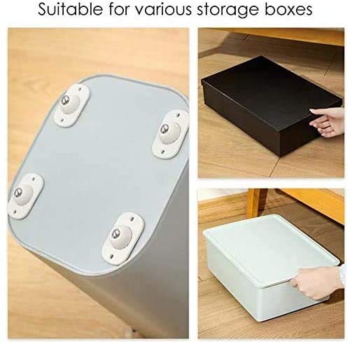16 ruedas giratorias de acero inoxidable, autoadhesivas, polea de rotación de 360 grados, ruedas universales en la parte inferior de la caja de