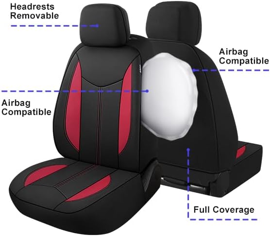 CAROMOP Funda impermeable para asiento de automóvil, fundas de asiento de neopreno para automóviles, fundas interiores de automóvil compatibles con
