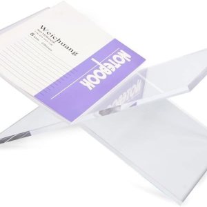 Soportes grandes de acrílico transparente para exhibición, amlits, mejor soporte abierto para libros de cocina, revistas, periódicos, libros de Soportes grandes de acrílico transparente para exhibición, amlits, mejor soporte abierto para libros de cocina, revistas, periódicos, libros de