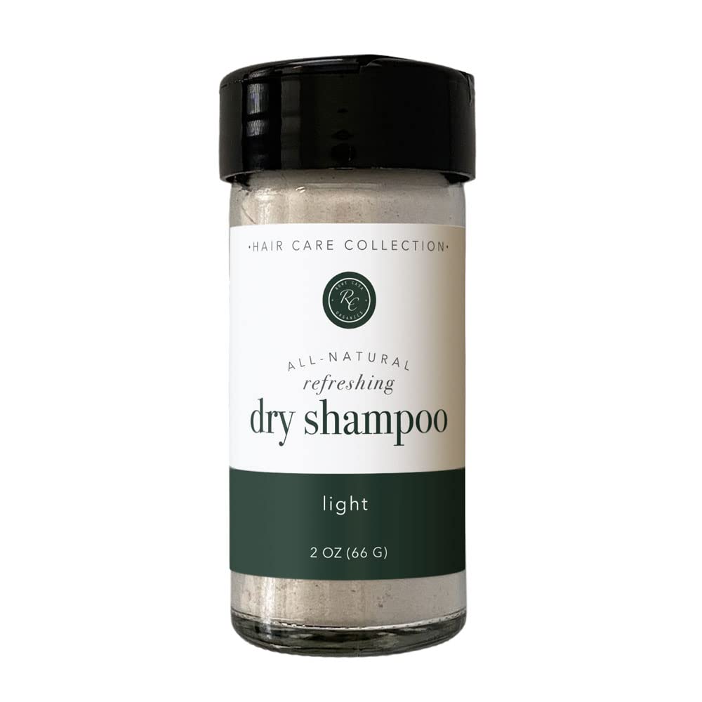 Rowe Casa Organics Champú seco para cabello claro, champú en polvo totalmente natural para cuero cabelludo y cabello grasos, 2 onzas