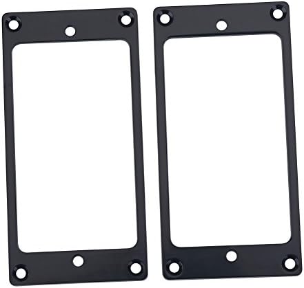 Anillos de montaje de marco de pastilla, 2 piezas de repuesto de metal Humbucker para guitarras eléctricas (negro)